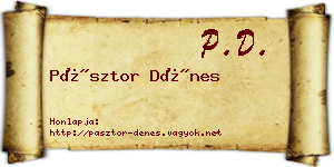 Pásztor Dénes névjegykártya